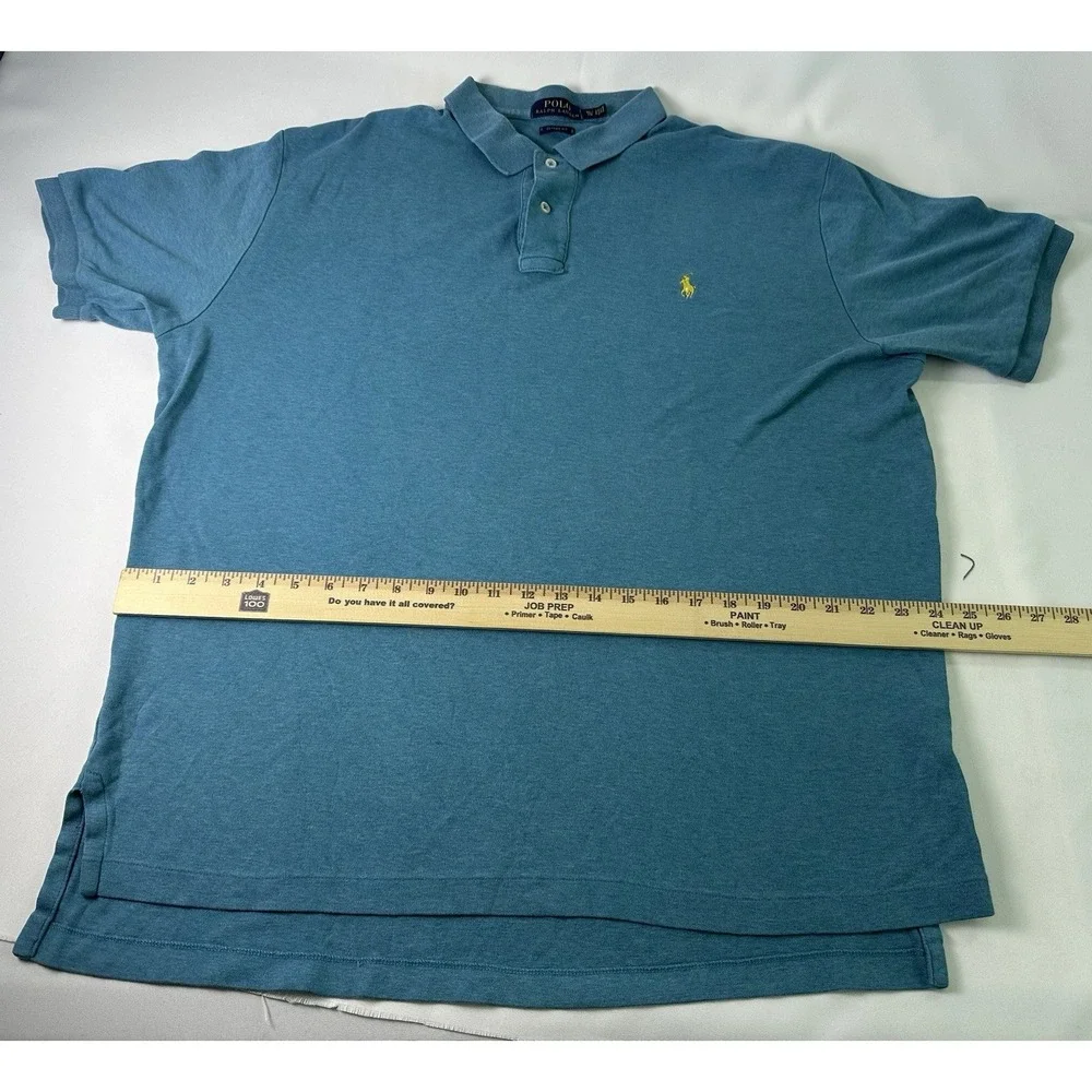 Polo By Ralph‎ Lauren Polo Shirt Men's Size XL BLUE Classic Fit Yellow Pony